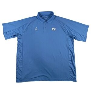 Jordan Brand UNC Tar Heels Polo Mens 2XL Carolina Blue Sport-Tek Performance